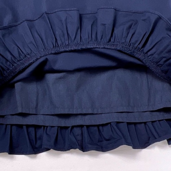 J. Crew Woman’s Navy Blue Ruffle Hem Cotton Stretch Mini Skirt Size 0 - Picture 4 of 7